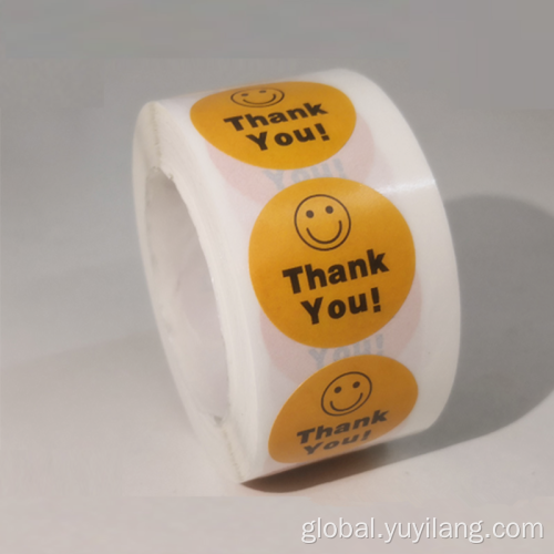 Adhesive Labels Laser Round self-adhesive label thank you sticker Supplier